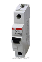 ABB S201 Автоматический выключатель 1P 2А (Z) 6кА